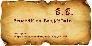 Bruchács Benjámin névjegykártya