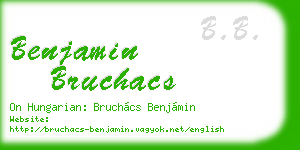 benjamin bruchacs business card