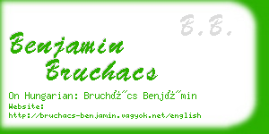 benjamin bruchacs business card